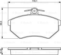 BOSCH 0 986 460 943 - Гальмівні колодки, дискові гальма autozip.com.ua