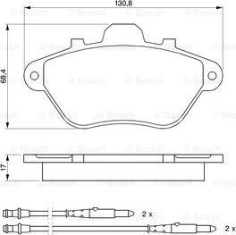 BOSCH 0 986 460 950 - Гальмівні колодки, дискові гальма autozip.com.ua