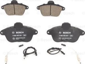 BOSCH 0 986 460 951 - Гальмівні колодки, дискові гальма autozip.com.ua