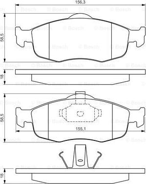 BOSCH 0 986 460 969 - Гальмівні колодки, дискові гальма autozip.com.ua