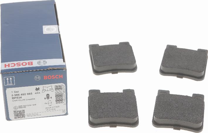 BOSCH 0 986 460 965 - Гальмівні колодки, дискові гальма autozip.com.ua