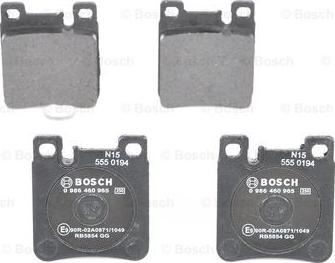 BOSCH 0 986 460 965 - Гальмівні колодки, дискові гальма autozip.com.ua