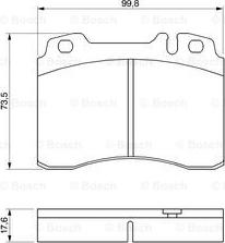 BOSCH 0 986 460 966 - Гальмівні колодки, дискові гальма autozip.com.ua