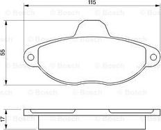 BOSCH 0 986 460 968 - Гальмівні колодки, дискові гальма autozip.com.ua