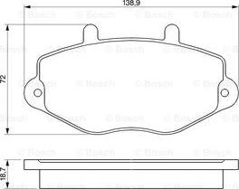 BOSCH 0 986 460 962 - Гальмівні колодки, дискові гальма autozip.com.ua