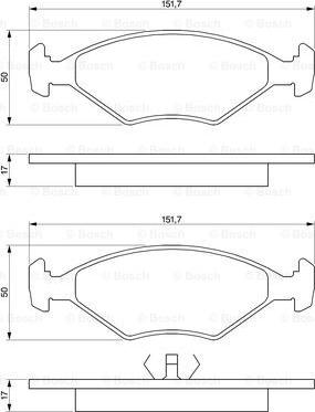 BOSCH 0 986 460 986 - Гальмівні колодки, дискові гальма autozip.com.ua