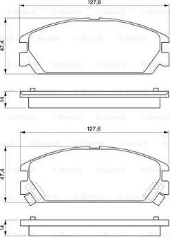 BOSCH 0 986 460 936 - Гальмівні колодки, дискові гальма autozip.com.ua