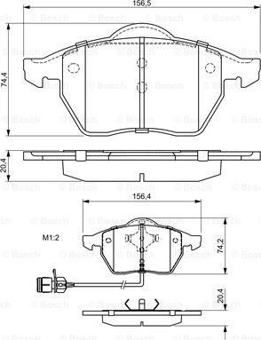 BOSCH 0 986 460 937 - Гальмівні колодки, дискові гальма autozip.com.ua