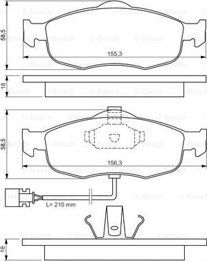 BOSCH 0 986 460 971 - Гальмівні колодки, дискові гальма autozip.com.ua