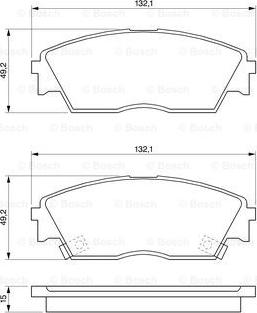 BOSCH 0 986 460 972 - Гальмівні колодки, дискові гальма autozip.com.ua