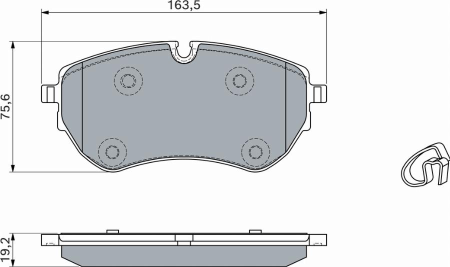 BOSCH 0 986 460 046 - Гальмівні колодки, дискові гальма autozip.com.ua