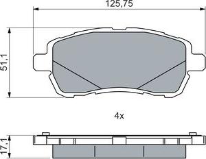 BOSCH 0 986 460 048 - Гальмівні колодки, дискові гальма autozip.com.ua