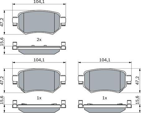 BOSCH 0 986 460 010 - Гальмівні колодки, дискові гальма autozip.com.ua