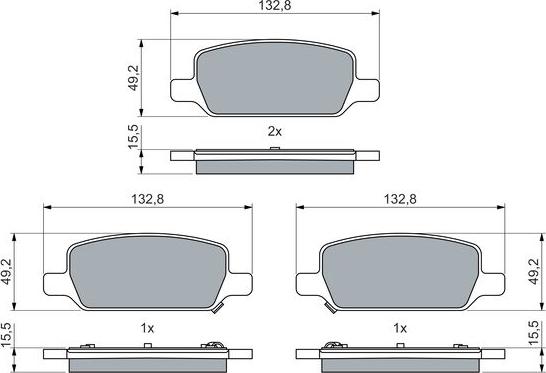 BOSCH 0 986 460 086 - Гальмівні колодки, дискові гальма autozip.com.ua