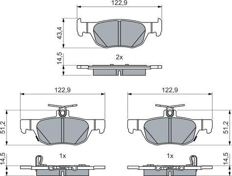 BOSCH 0 986 460 027 - Гальмівні колодки, дискові гальма autozip.com.ua
