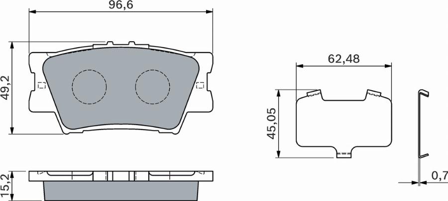 BOSCH 0 986 460 119 - Гальмівні колодки, дискові гальма autozip.com.ua