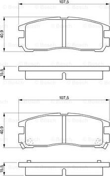 BOSCH 0 986 461 145 - Гальмівні колодки, дискові гальма autozip.com.ua