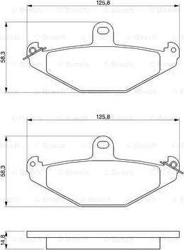 BOSCH 0 986 461 148 - Гальмівні колодки, дискові гальма autozip.com.ua