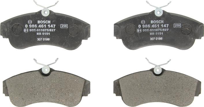 BOSCH 0 986 461 147 - Гальмівні колодки, дискові гальма autozip.com.ua