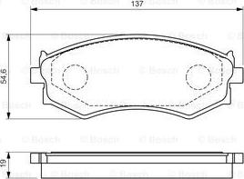 BOSCH 0 986 461 139 - Гальмівні колодки, дискові гальма autozip.com.ua