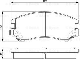 BOSCH 0 986 461 134 - Гальмівні колодки, дискові гальма autozip.com.ua