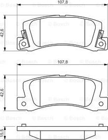 BOSCH 0 986 461 136 - Гальмівні колодки, дискові гальма autozip.com.ua