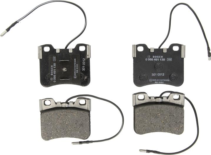 BOSCH 0 986 461 130 - Гальмівні колодки, дискові гальма autozip.com.ua