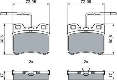 BOSCH 0 986 461 130 - Гальмівні колодки, дискові гальма autozip.com.ua