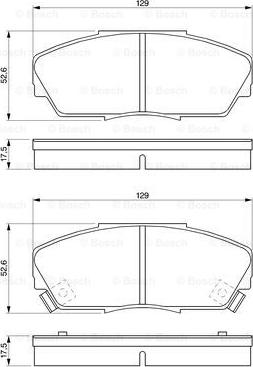 BOSCH 0 986 461 125 - Гальмівні колодки, дискові гальма autozip.com.ua