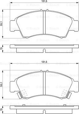 BOSCH 0 986 461 126 - Гальмівні колодки, дискові гальма autozip.com.ua