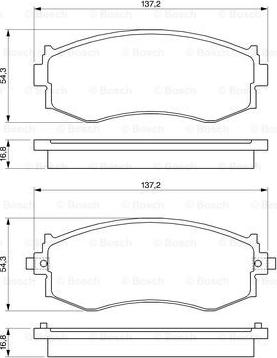 BOSCH 0 986 461 121 - Гальмівні колодки, дискові гальма autozip.com.ua