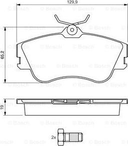 BOSCH 0 986 461 753 - Гальмівні колодки, дискові гальма autozip.com.ua