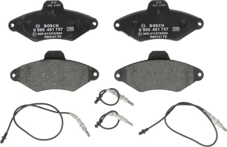 BOSCH 0 986 461 757 - Гальмівні колодки, дискові гальма autozip.com.ua