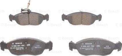 BOSCH 0 986 461 764 - Гальмівні колодки, дискові гальма autozip.com.ua