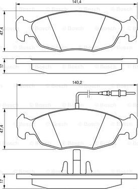 BOSCH 0 986 461 764 - Гальмівні колодки, дискові гальма autozip.com.ua