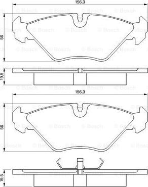 BOSCH 0 986 461 766 - Гальмівні колодки, дискові гальма autozip.com.ua