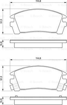 BOSCH 0 986 461 760 - Гальмівні колодки, дискові гальма autozip.com.ua