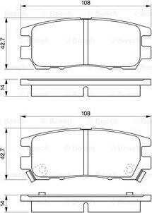 BOSCH 0 986 461 768 - Гальмівні колодки, дискові гальма autozip.com.ua