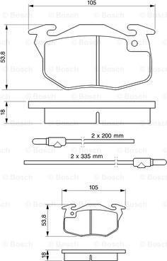 BOSCH 0 986 461 763 - Гальмівні колодки, дискові гальма autozip.com.ua