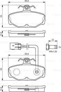 BOSCH 0 986 461 767 - Гальмівні колодки, дискові гальма autozip.com.ua