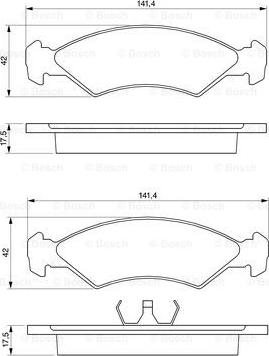 BOSCH 0 986 468 570 - Гальмівні колодки, дискові гальма autozip.com.ua