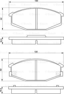 BOSCH 0 986 468 320 - Гальмівні колодки, дискові гальма autozip.com.ua