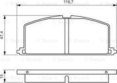 BOSCH 0 986 468 701 - Гальмівні колодки, дискові гальма autozip.com.ua