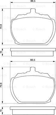 BOSCH 0 986 463 641 - Гальмівні колодки, дискові гальма autozip.com.ua