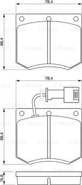 BOSCH 0 986 467 930 - Гальмівні колодки, дискові гальма autozip.com.ua