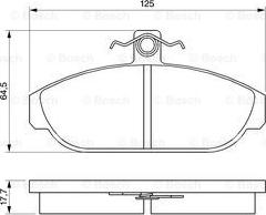 BOSCH 0 986 467 400 - Гальмівні колодки, дискові гальма autozip.com.ua