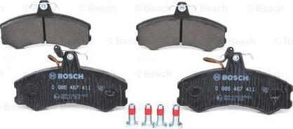 BOSCH 0 986 467 411 - Гальмівні колодки, дискові гальма autozip.com.ua