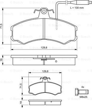 BOSCH 0 986 467 411 - Гальмівні колодки, дискові гальма autozip.com.ua