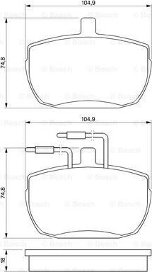 BOSCH 0 986 467 590 - Гальмівні колодки, дискові гальма autozip.com.ua