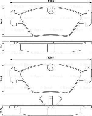 BOSCH 0 986 467 570 - Гальмівні колодки, дискові гальма autozip.com.ua